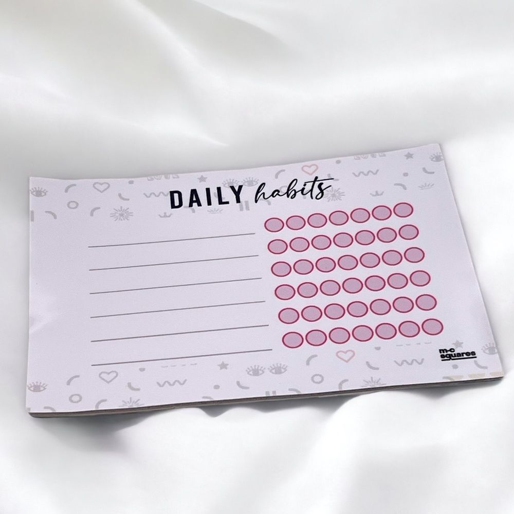 NWT M.C. Squares Self-Care Daily Habits Tracker Reusable Adhesive Dry Erase